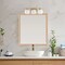 Designers Fountain Cowen 24in 3-Light Brushed Gold Mid-Century Modern Indoor Vanity Light with Etched Glass Shades 94503-BG - alternate 2